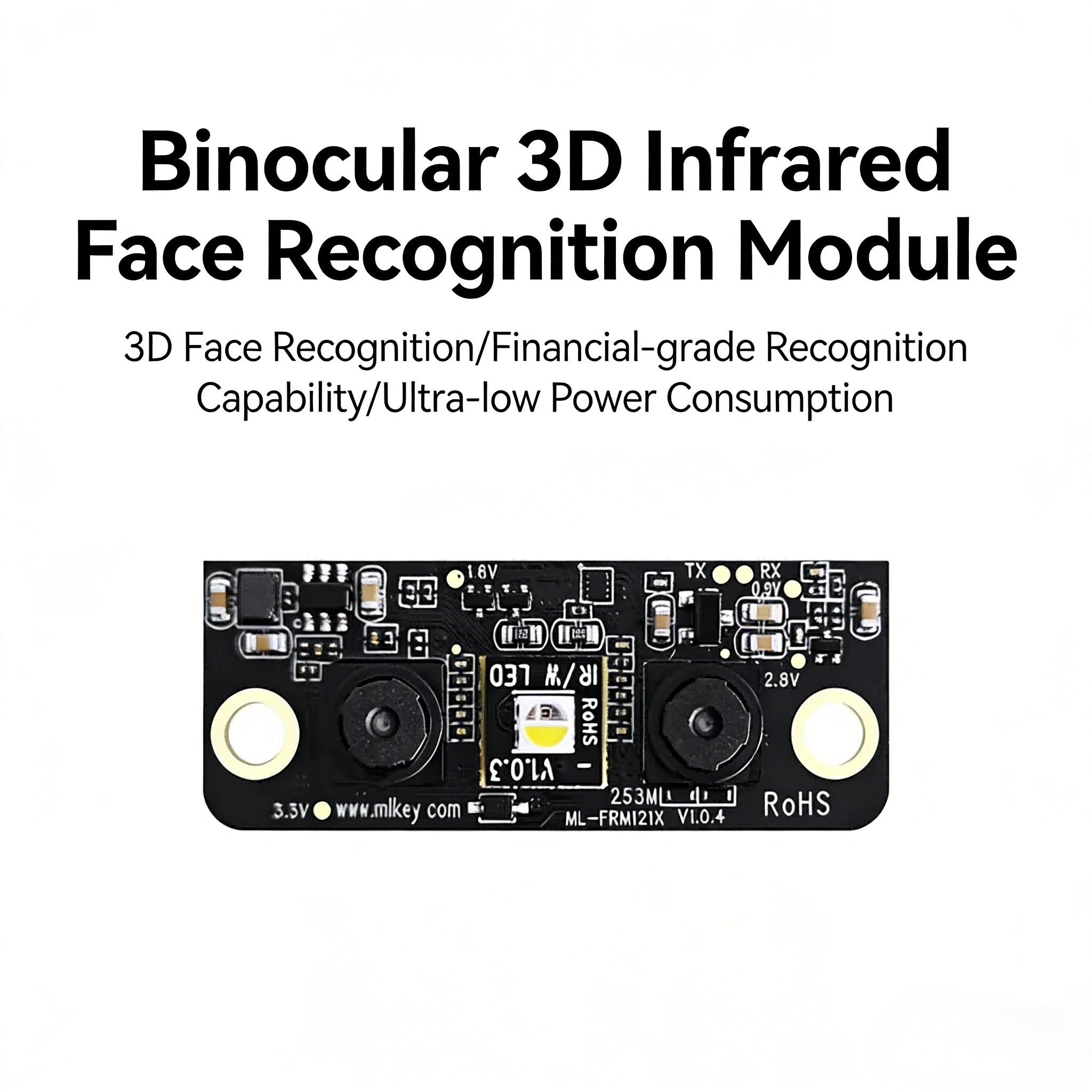 Hailingke Face Recognition Module FRM1213 3D Binocular Camera Module Liveness Detection Serial Communication