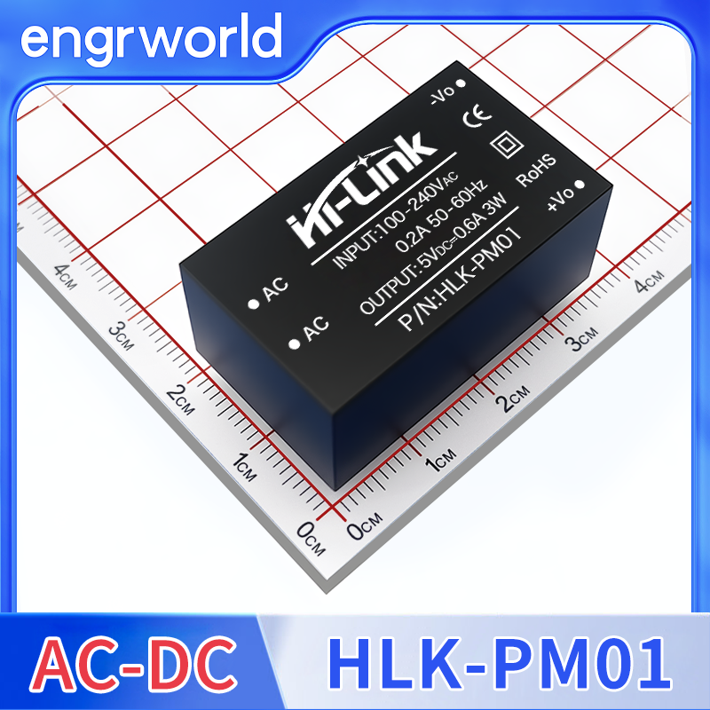 AC to DC 220v to 5v 3w Step Down Mini Power Supply Module Converter Intelligent household switch power module HLK-PM01