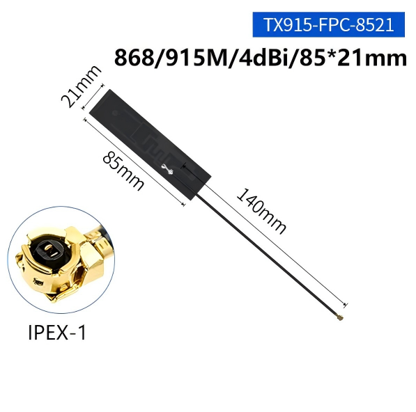 868/900/915/923MHz built-in flexible FPC/PCB circuit board patch high-gain IPEX antenna
