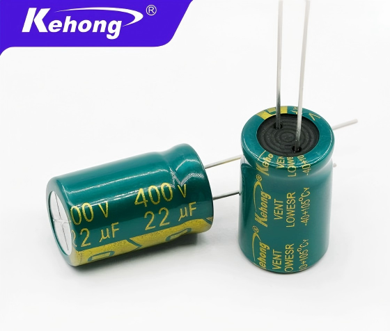 Through-hole Aluminum Electrolytic Capacitor Factory LOWESR High Frequency Low Impedance Green-Gold Electrolytic Capacitor